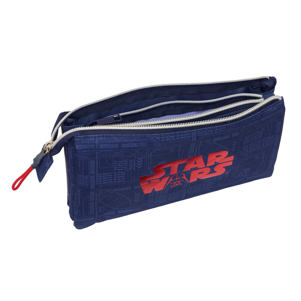 Estuche triple para lápices de Darth Vader de Star Wars