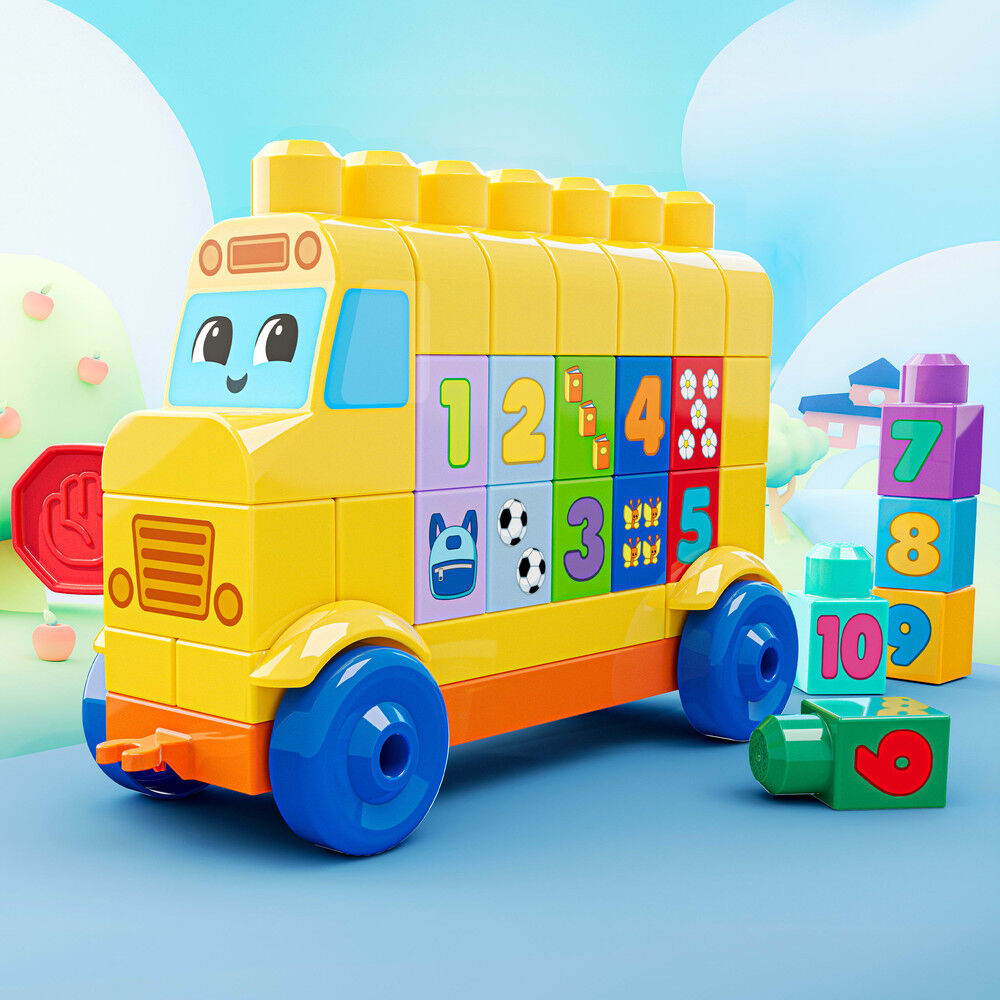 Bus Numbers Interlocking MEGA Bloks 45pcs