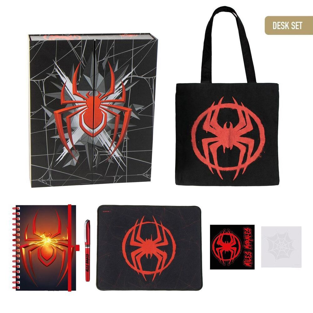 marvel spiderman desk gift set