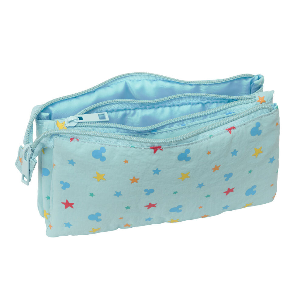 Dreifach Federmäppchen mit Baby Mickey Motiv