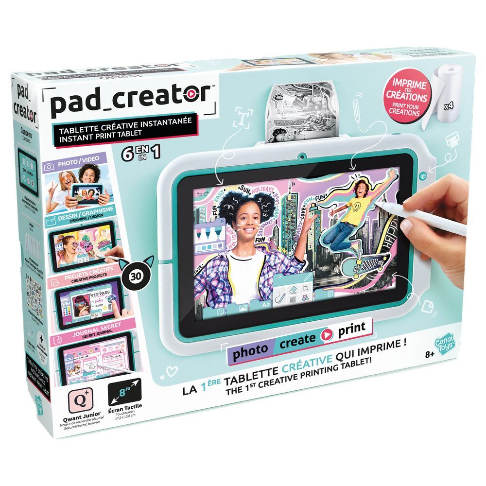 Creative tablet for kids, Photo Creator with built-in printer