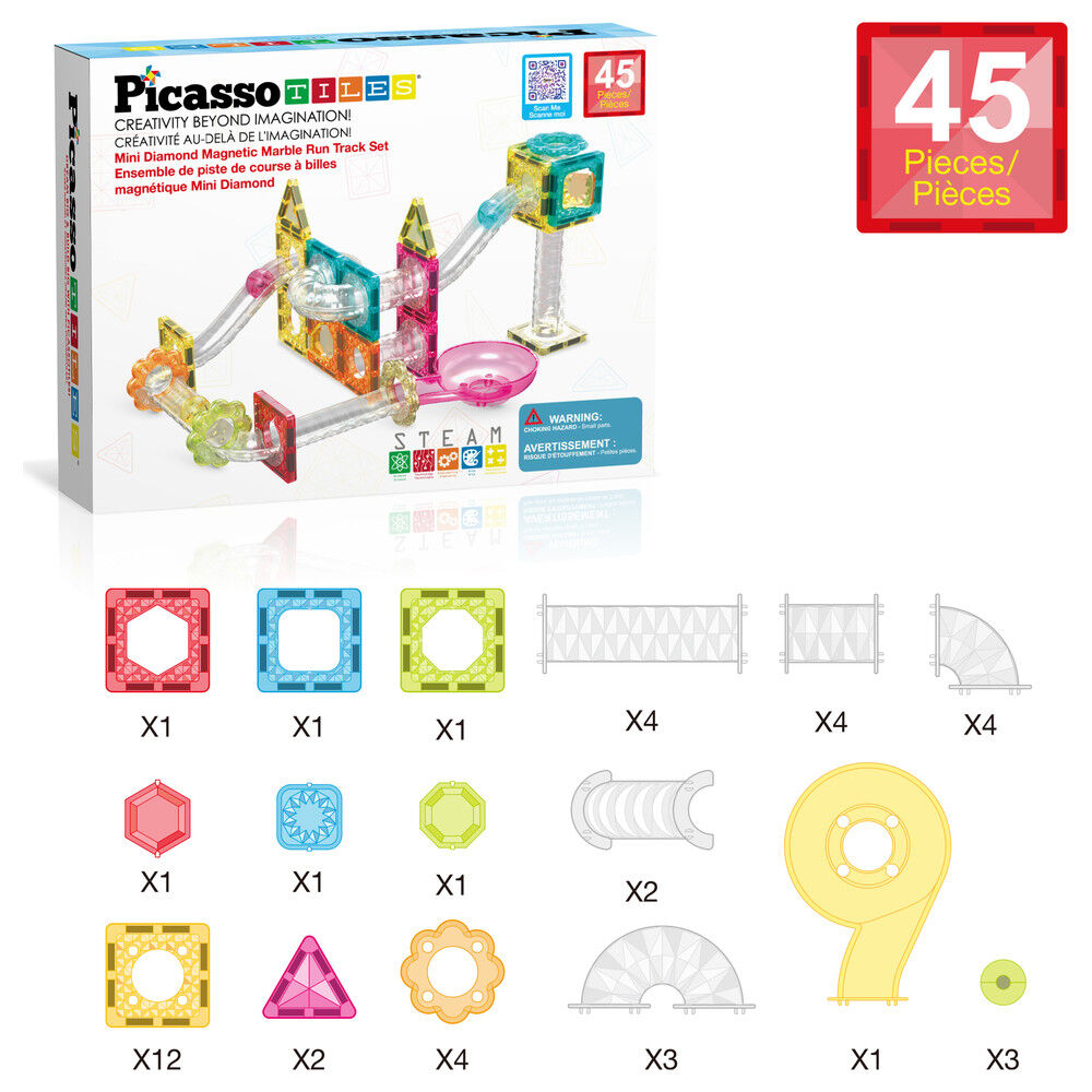 Magnetic marble run 45pcs