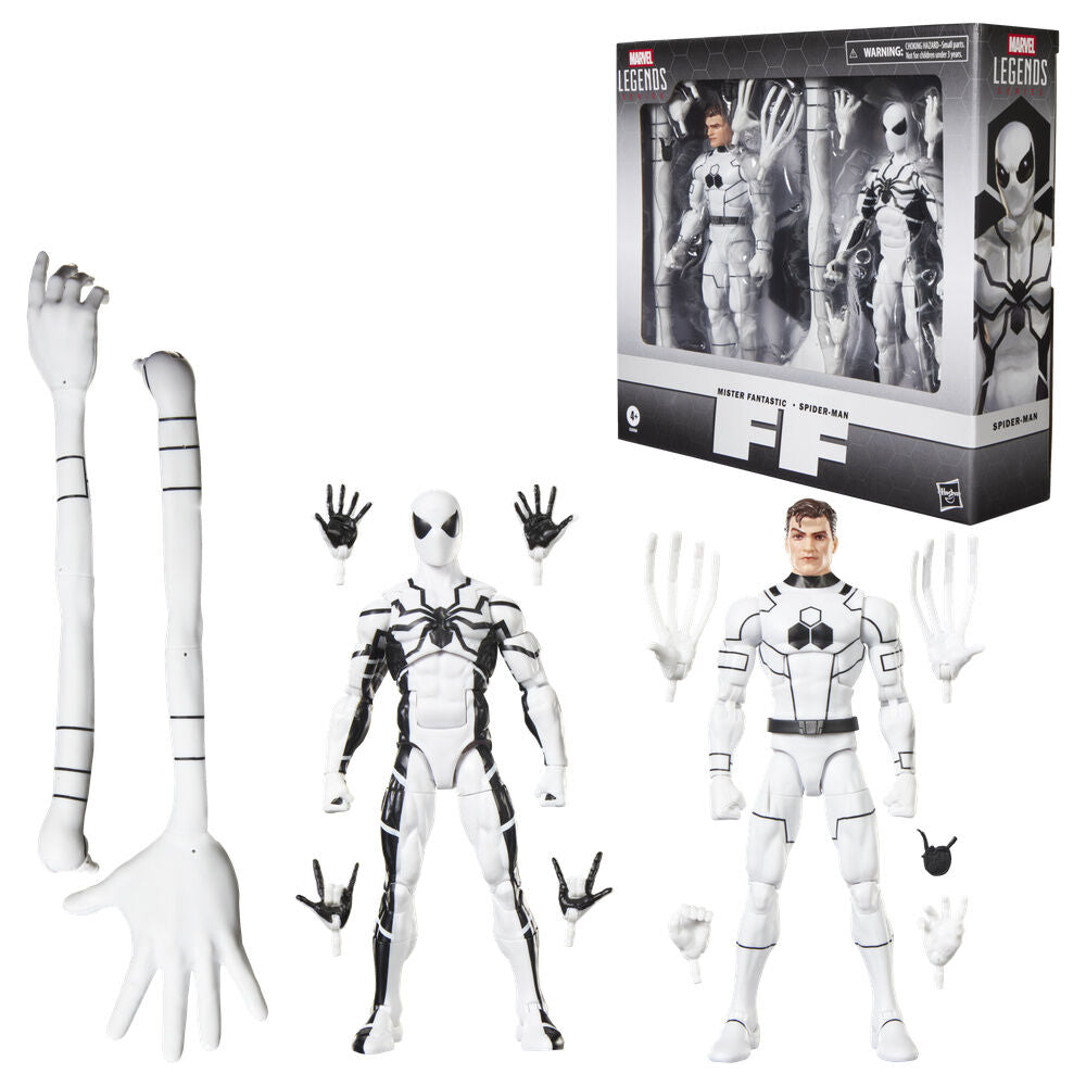 Set of 2 figures Mister Fantastic & Spiderman Fantastic Four Marvel Legends Series 15cm