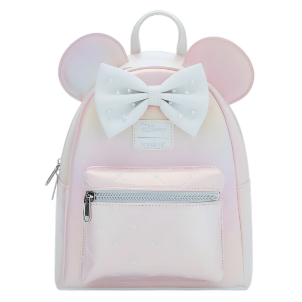 Pink Pearl Minnie Mouse Disney Loungefly Backpack 26cm