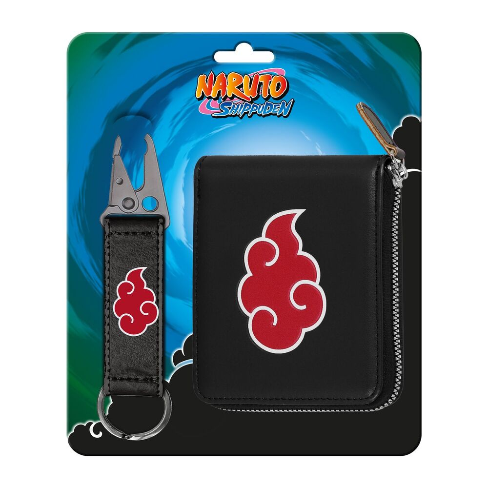 Naruto Clouds Wallet Keychain Set