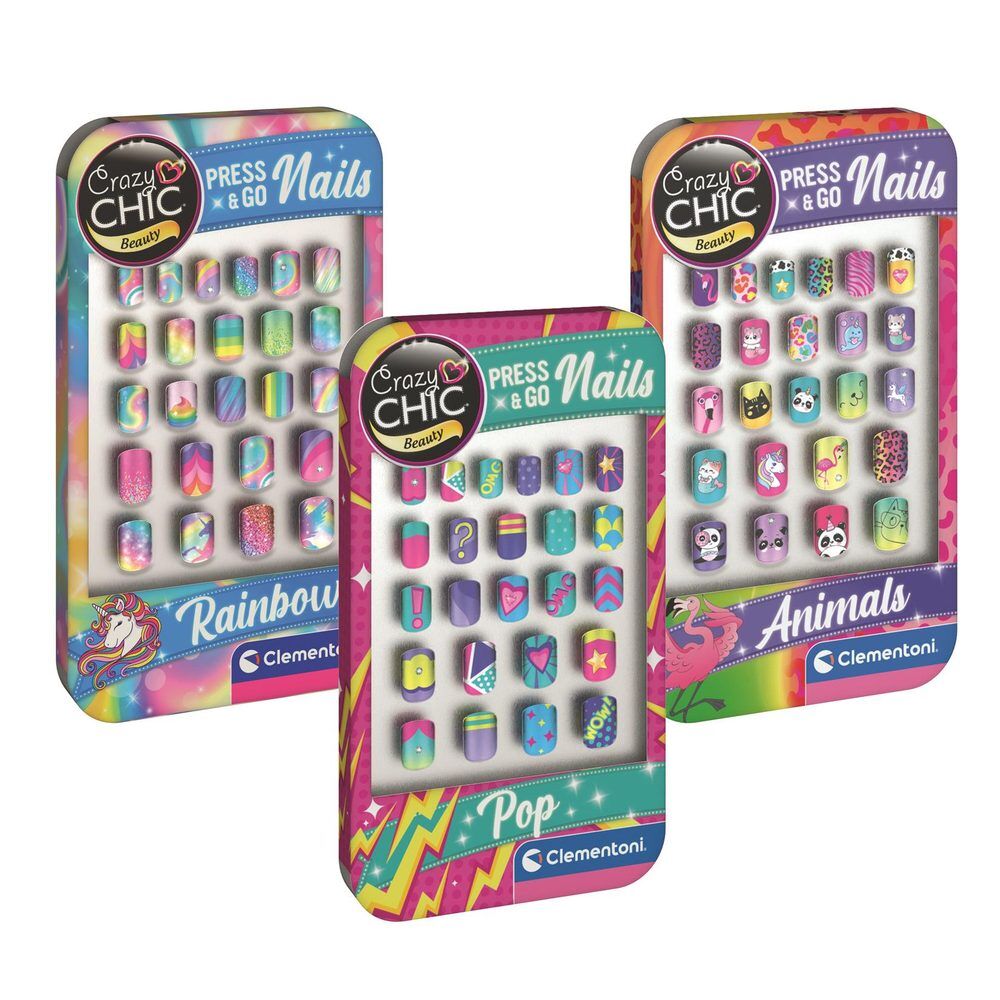 False nails set Press & Go Nails Mixed Style Lovely Makeup Crazy Chic