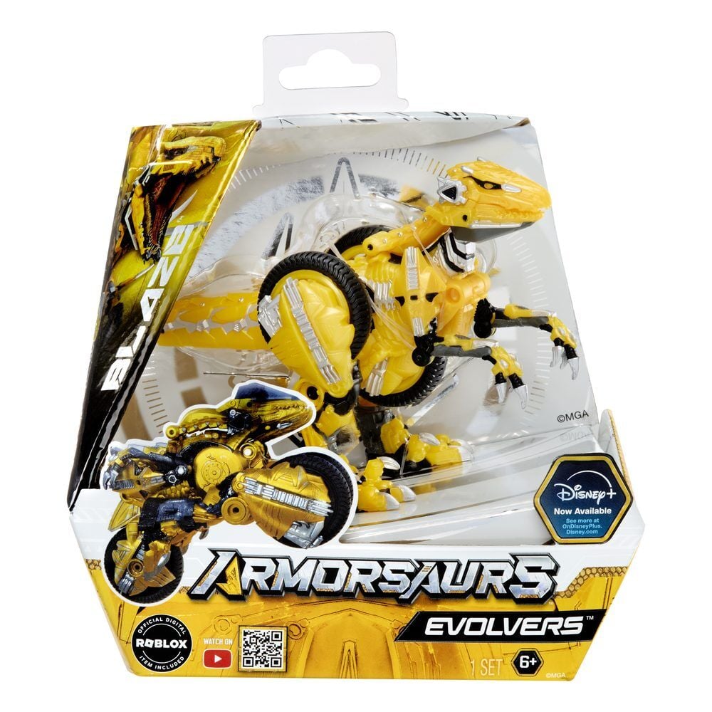 Blaze Yellow Raptor Evolver Armosaurus Figure