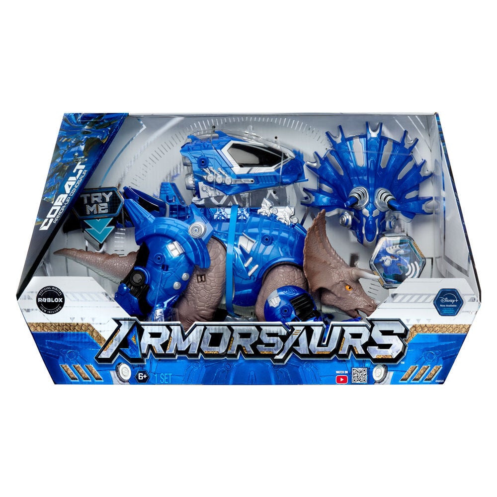 Cobalt Triceratops Dinosaur Armosaurus Figure