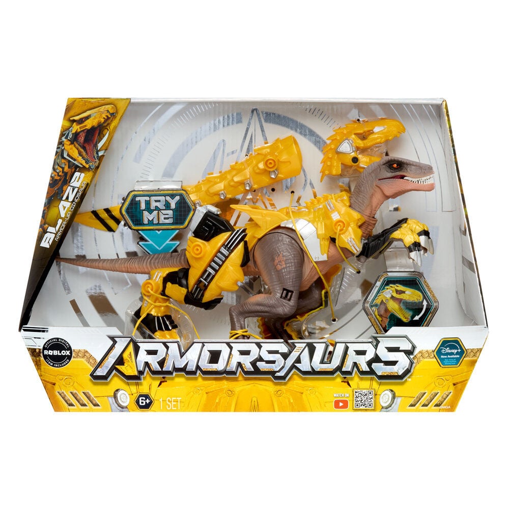 Blaze Yellow Raptor Dinosaur Armosaurus Figure