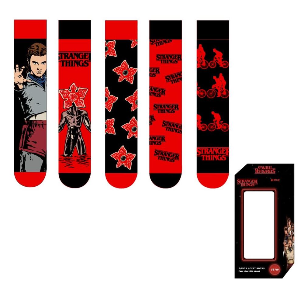 Set of 5 Stranger Things assorted socks