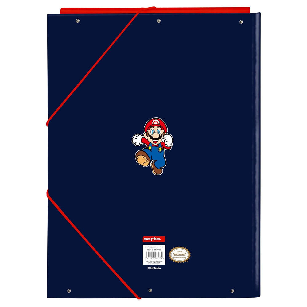 Super Mario World folio folder with 3 flaps