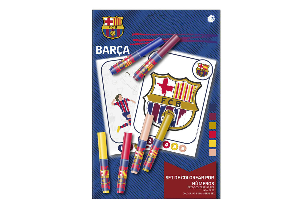 FC Barcelona coloring set with numbers