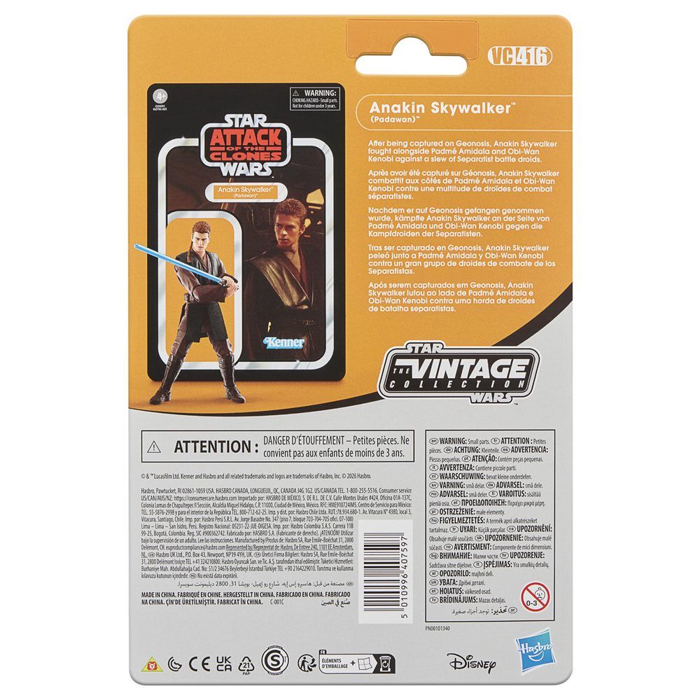 Figure Anakin Skywalker Padawan Attack of the Clones Star Wars 9.5cm