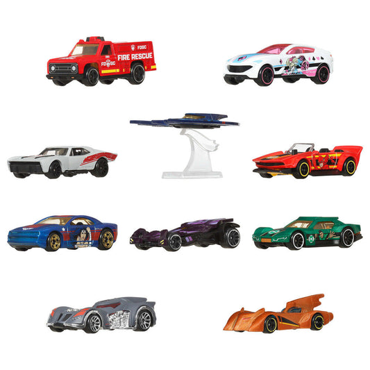 Blister of 10 Batman DC Universe Hot Wheels vehicles