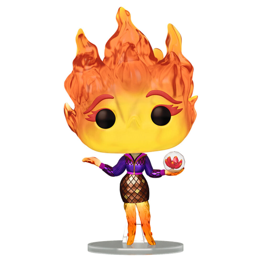 POP figure Disney Pixar Elemental Ember Lumen with Vivisteria Flower