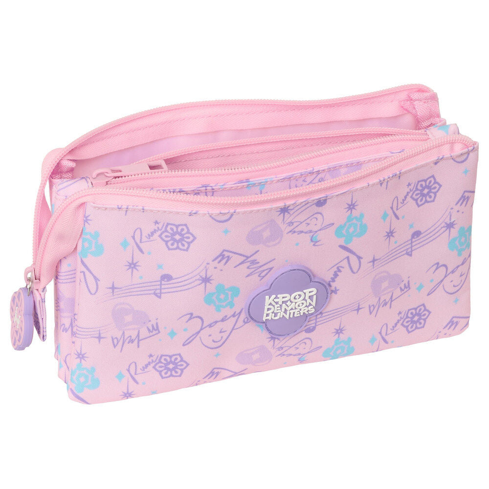 Chibi Kpop Demon Hunters triple pencil case