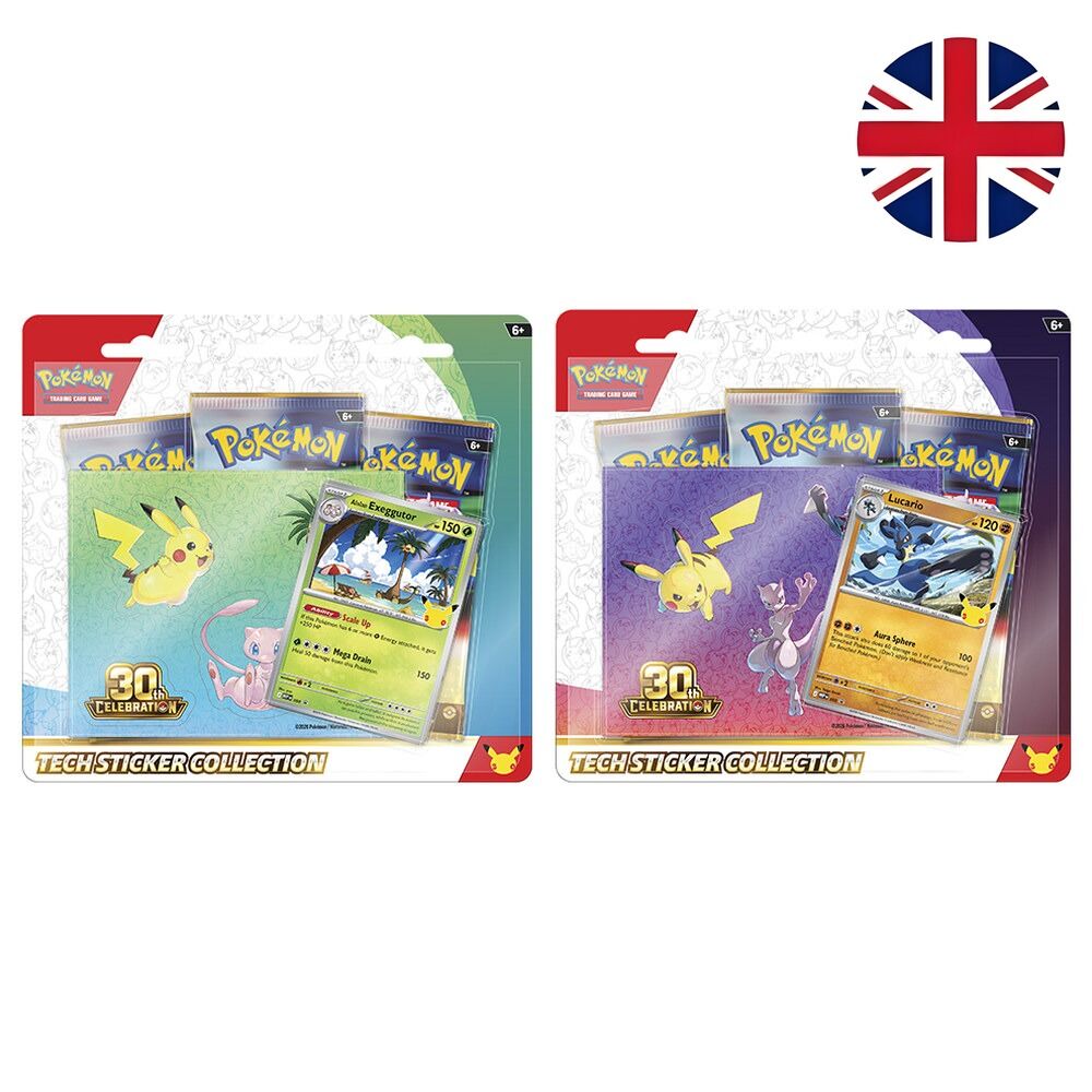 Pokemon Tech Sticker 30th Anniversary Trading Card Game (English, Assorted)