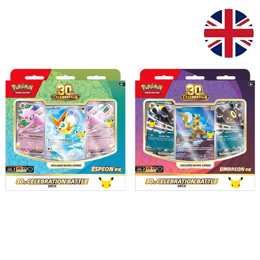 EspeonUmbreon 30th Anniversary Pokemon Playing Cards Deck (English, Assorted)