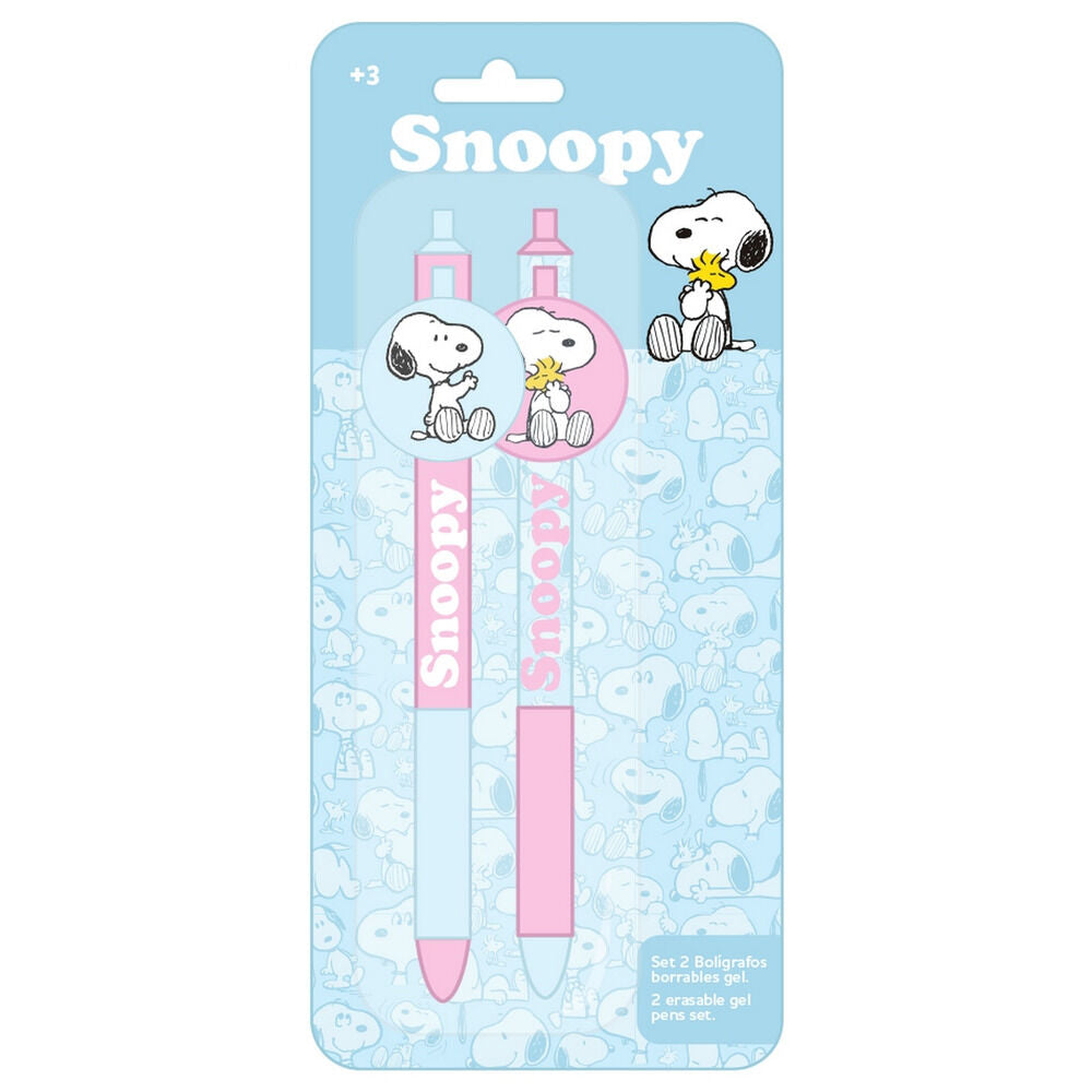 Blister pack of 2 Snoopy erasable pens