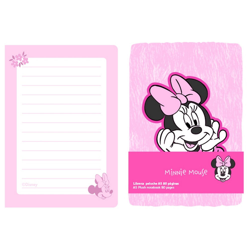 A5 Plush Notebook Minty Minnie Disney