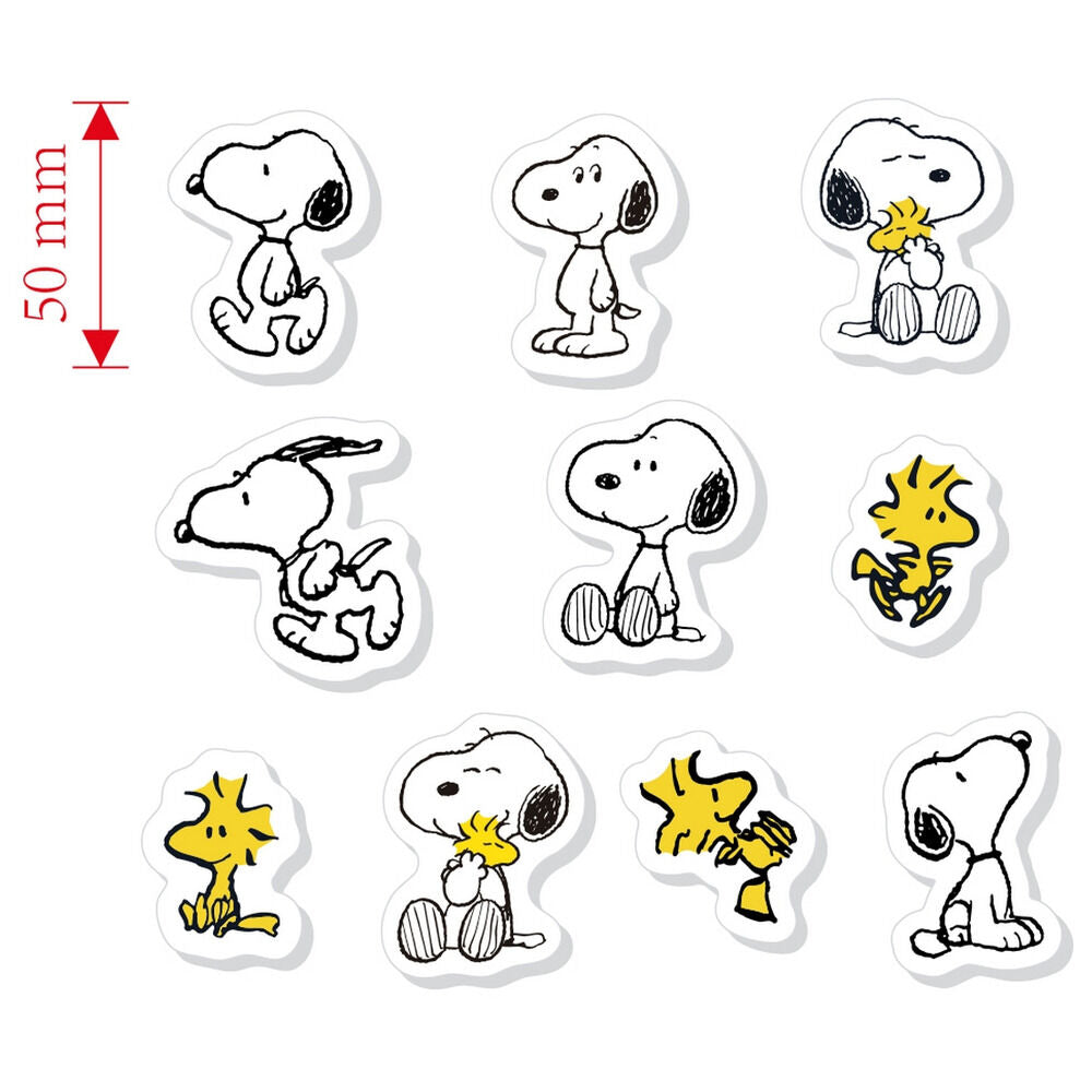 Blister pack of 10 Snoopy erasers
