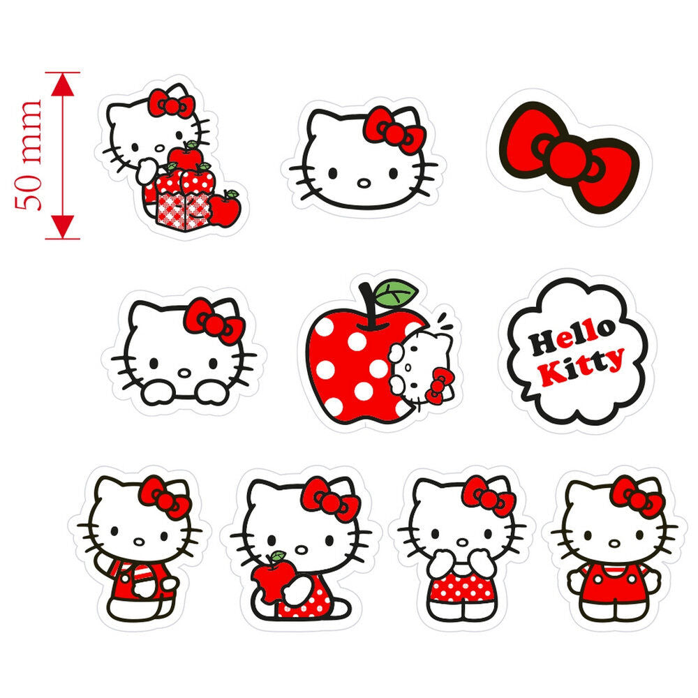 Blister pack of 10 Hello Kitty erasers