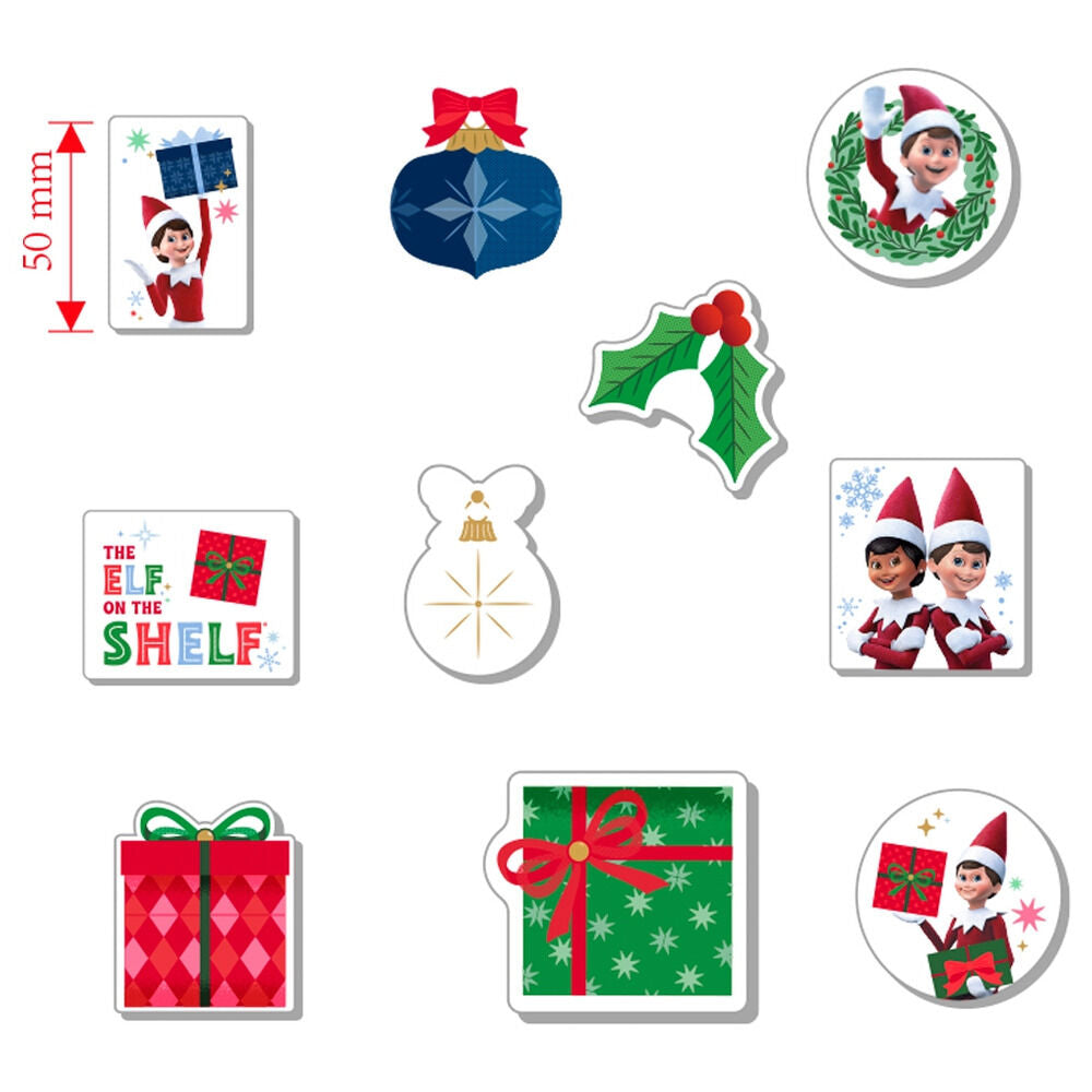 Blister pack of 10 Elf On the Shelf erasers