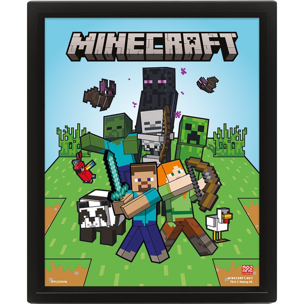 Minecraft lenticular 3D poster