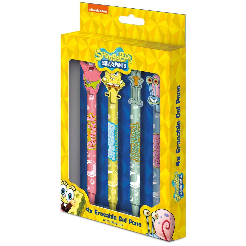 Set of 4 SpongeBob erasable pens