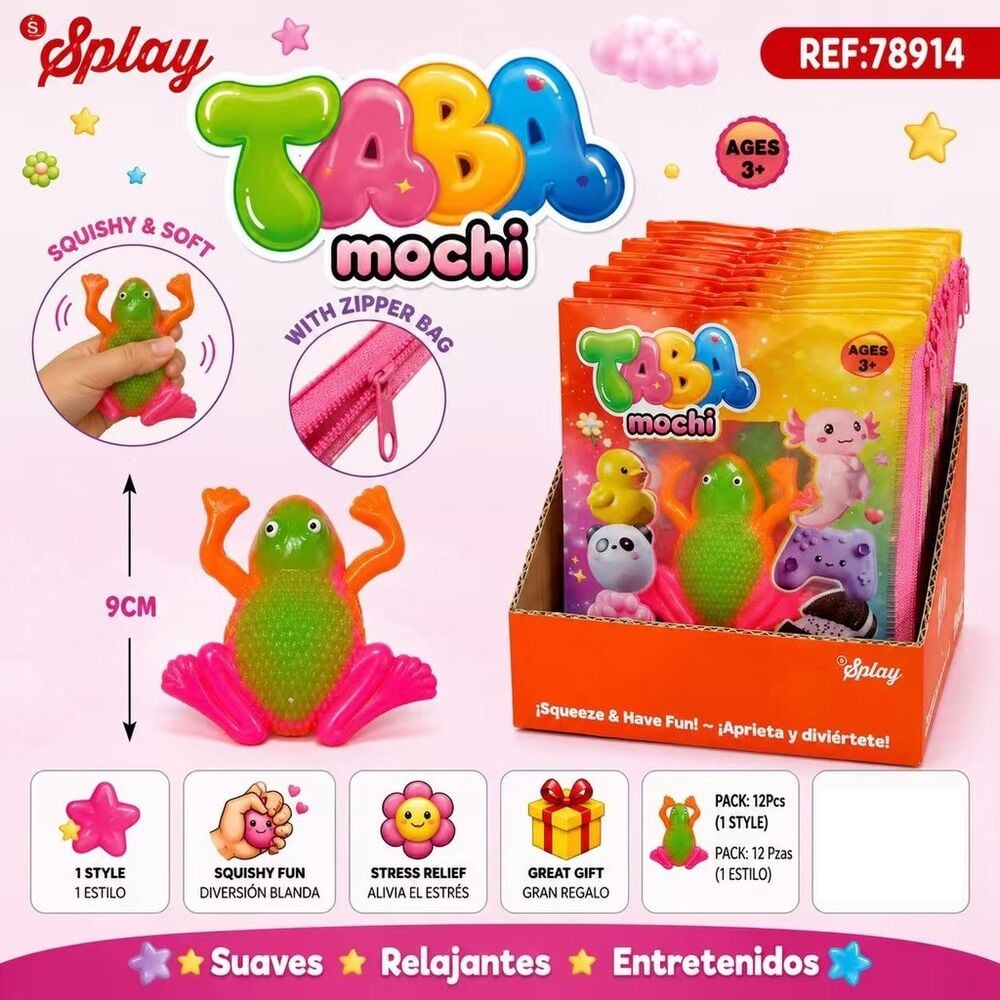 Taba Mochi Frog Anti-Stress Toy 9cm Assorted