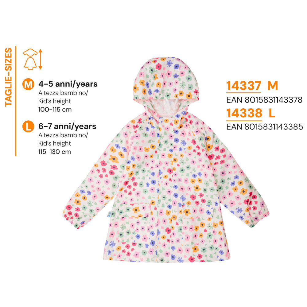 Strawberries Extendable Back Raincoat M