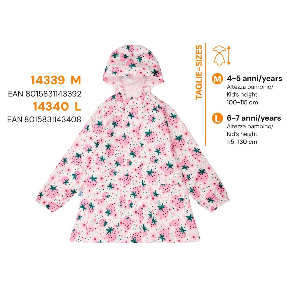 Raincoat with extendable back, Flowers M