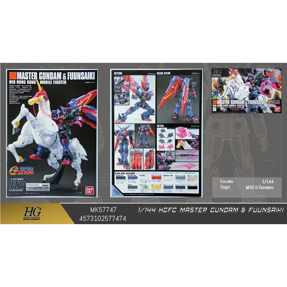 HGFC 1144 GF13-001NHII Master Gundam Fuunsaiki Mobile Fighter G Gundam model