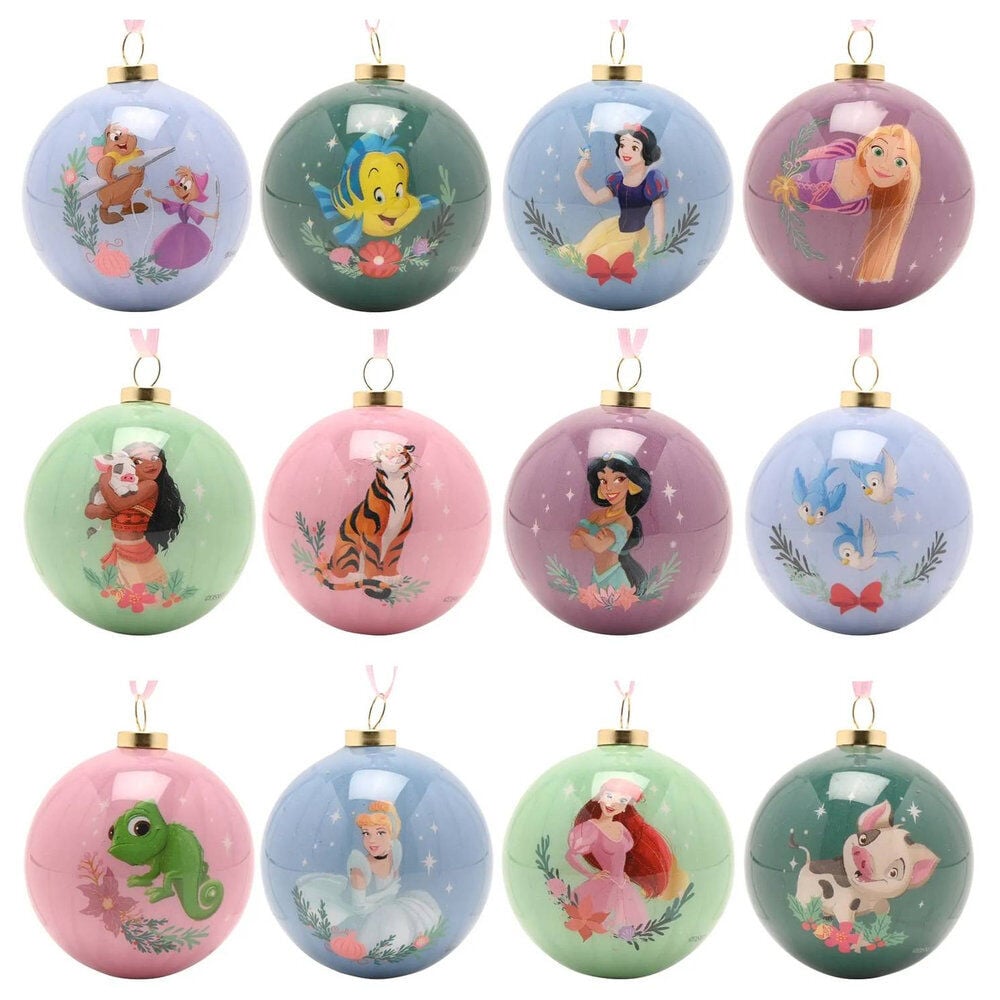 Set of 12 Disney Princess Christmas Balls