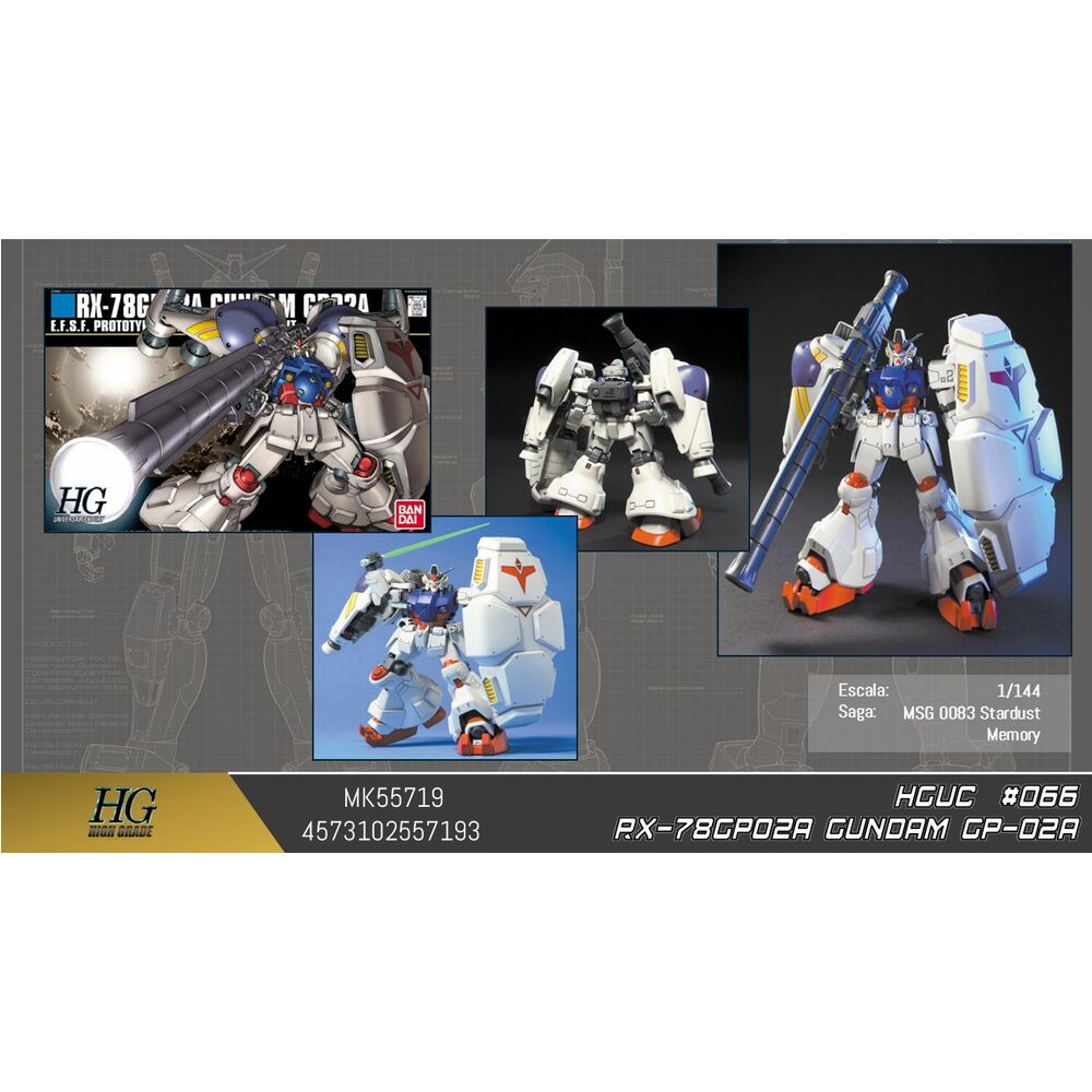 HGUC 1144 RX-78GP02A Gundam Physalis Mobile Suit Gundam 0083 Stardust Memory Model kit