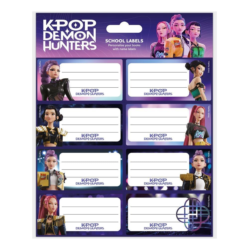 Kpop Demon Hunters School Labels