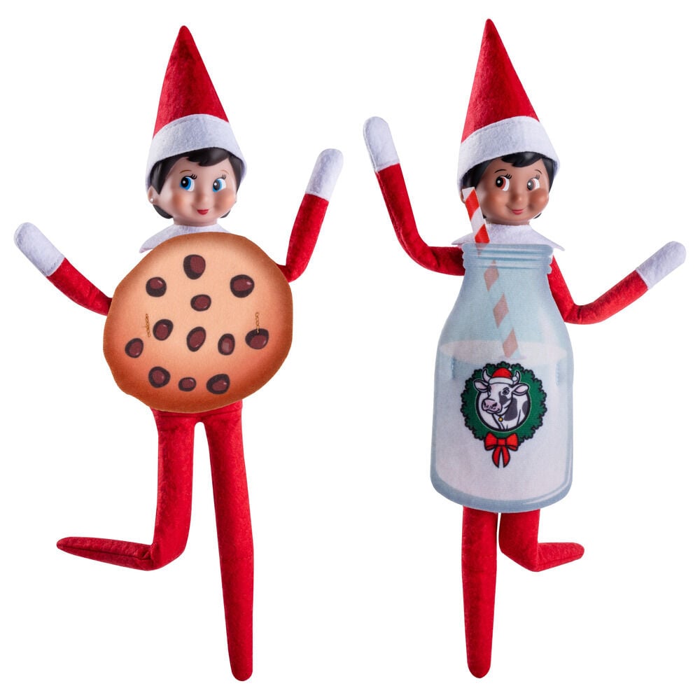 Elf on the Self Outfit: Cookie and Milk Bottle
