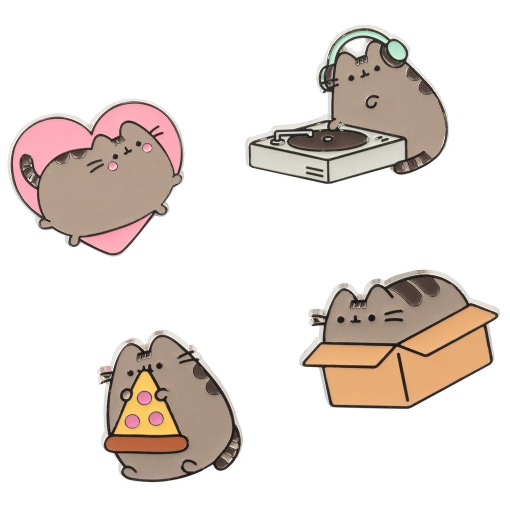 Pusheen 4-pin blister pack