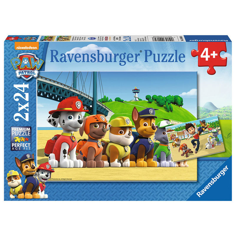paw patrol puzzle paw patrol beach 2x24pcs