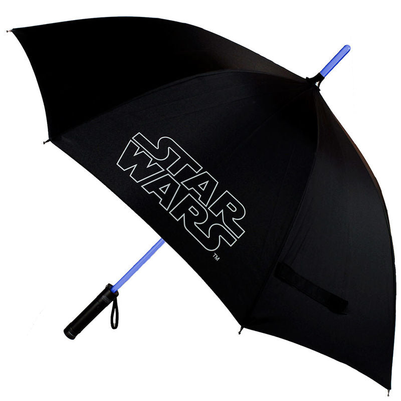 star wars 53cm manual umbrella with lightsaber effect