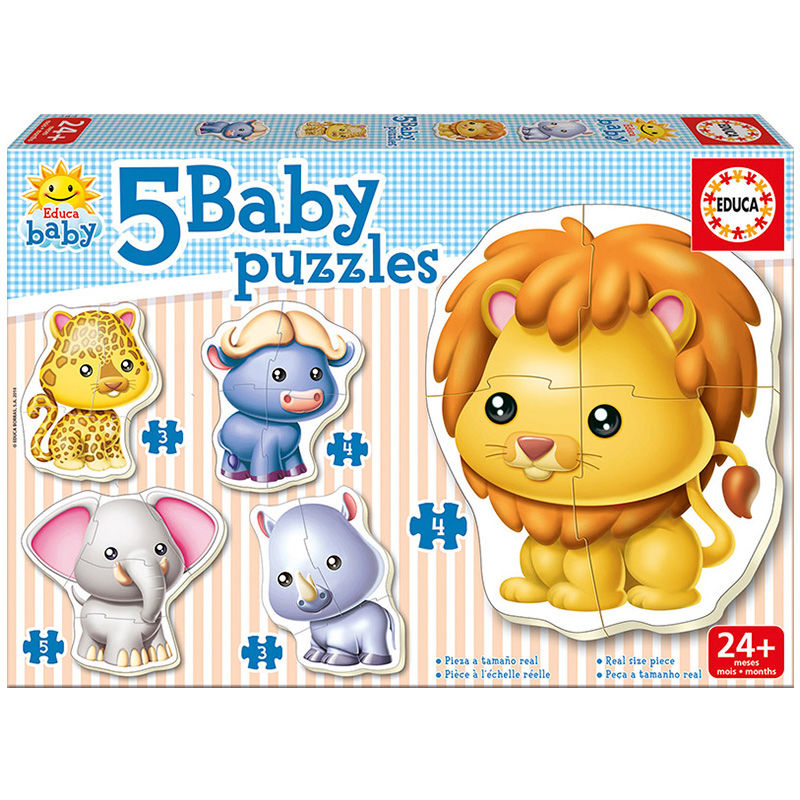 wild animals puzzle 2 5pcs