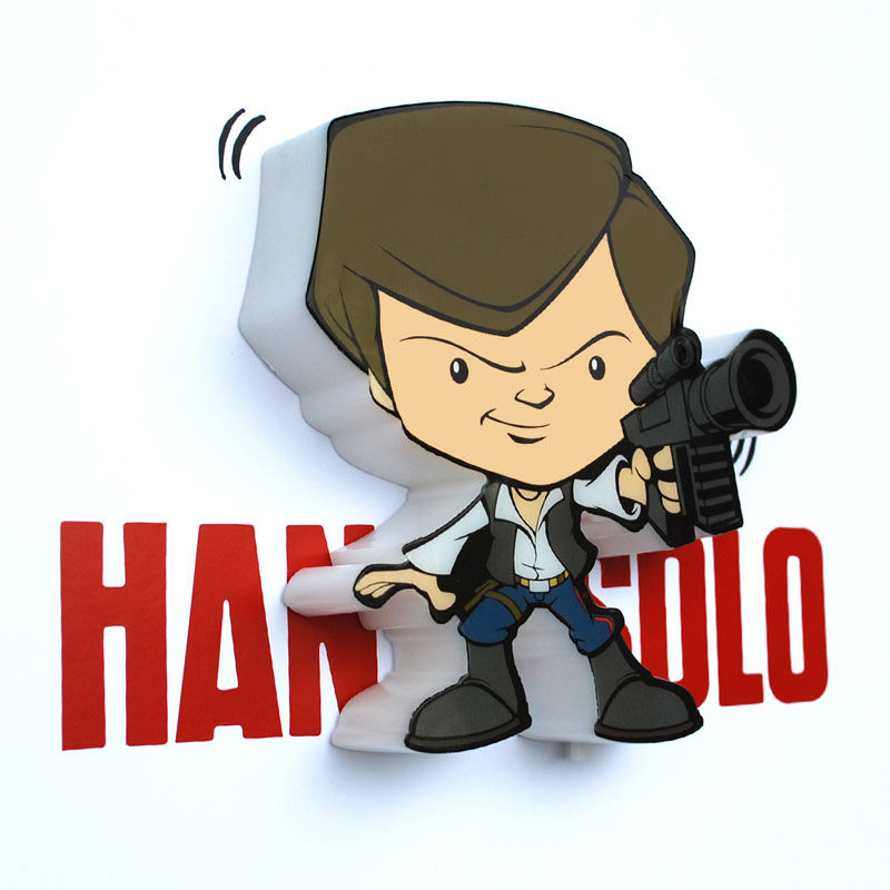 hans solo star wars 3d light fx mini lamp
