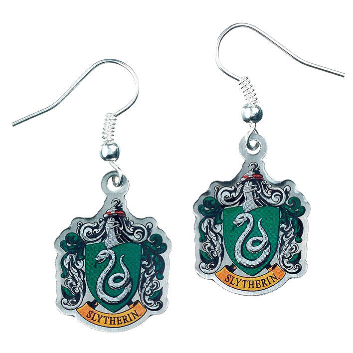 slytherin crest harry potter earrings