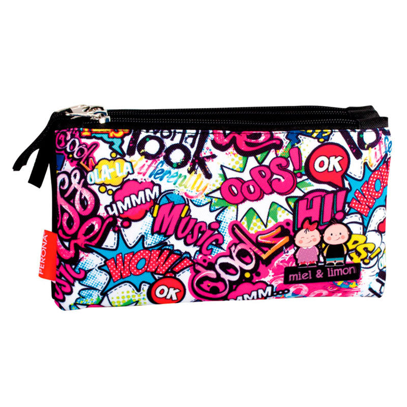 perona honey & lemon kiss me triple pencil case