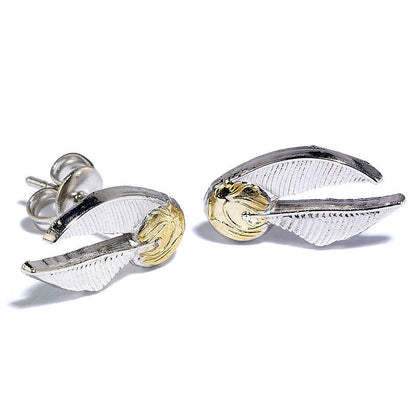 Conjunto de brincos plataforma Pomo de Ouro das Relíquias da Morte de Harry Potter