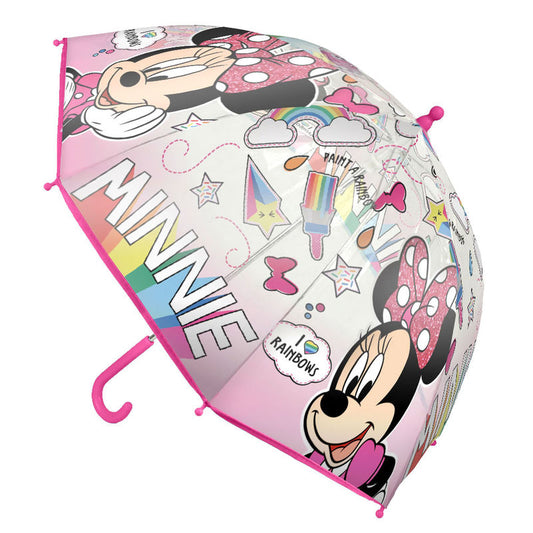 minnie mouse disney poe 45cm bubble manual umbrella