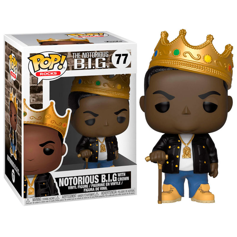 Statuetta POP di Notorious B I G con corona
