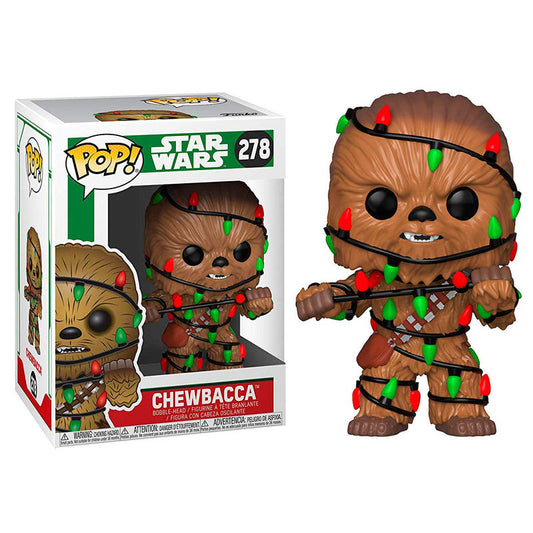 pop figure star wars holiday chewie with lights