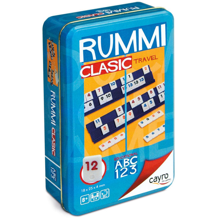rummi travel game metal box