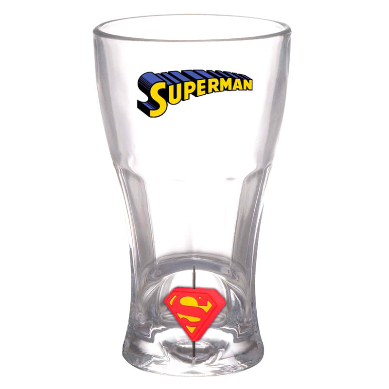 superman dc comics 3d logo glass